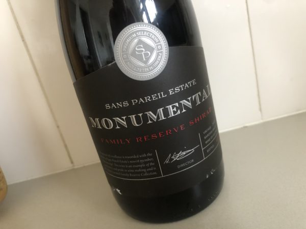 Sans Pareil Estate Monumental Family Reserve Shiraz 2018